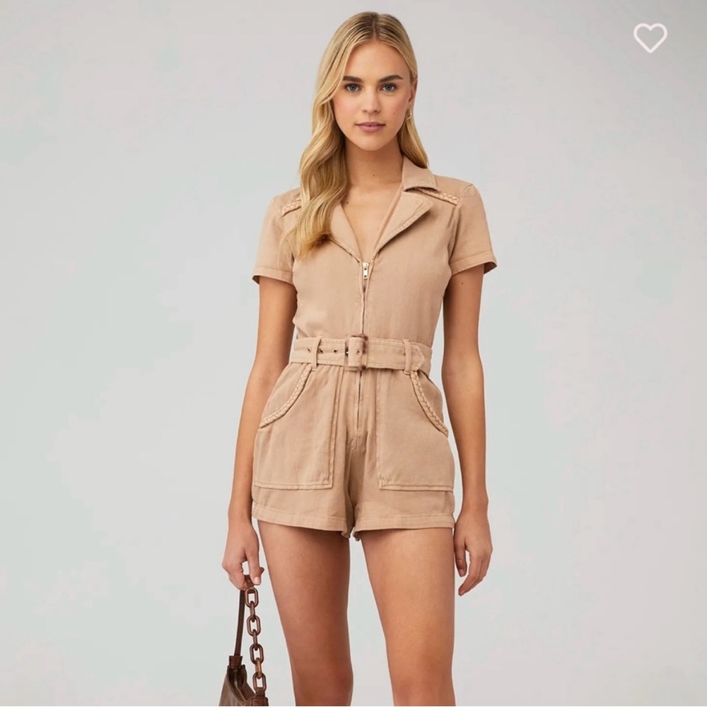 Show Me Your Mumu Beige Short Sleeve Romper